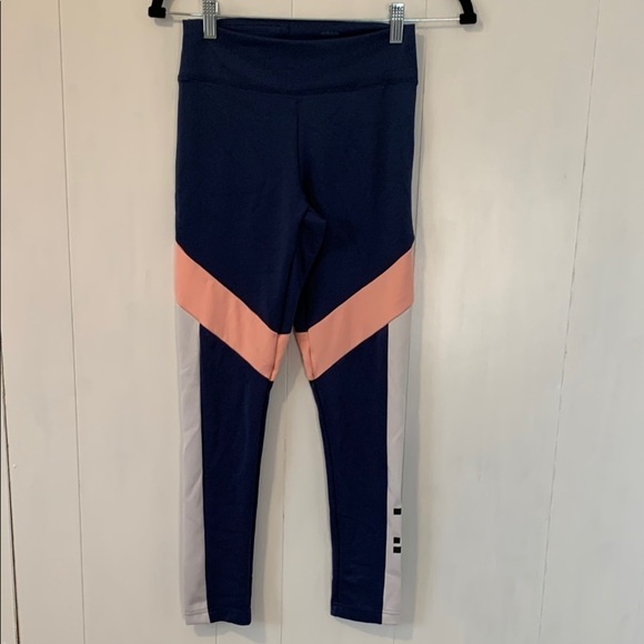 Adidas Women’s Climalite Navy and Pink Leggings Size XS - Picture 1 of 7